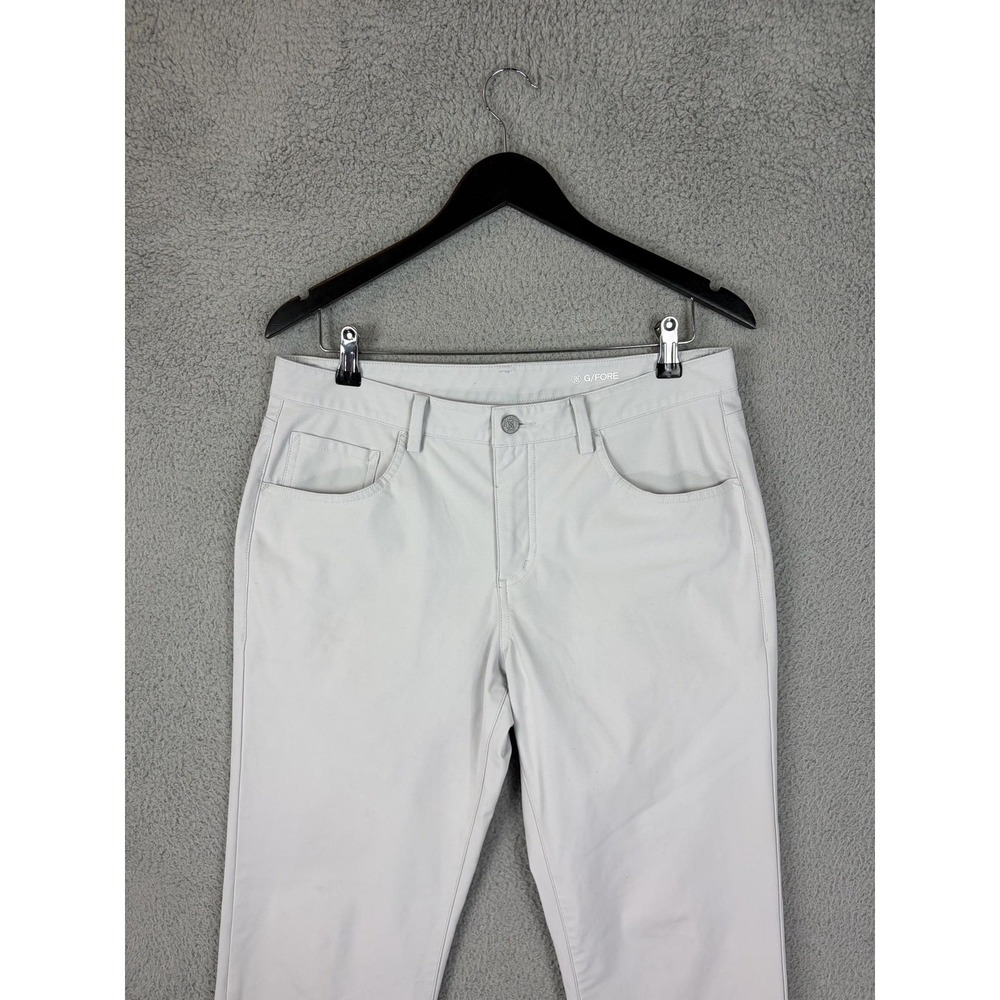 G/FORE Pants Mens 33x32 White Golf Twill 5 Pocket Khakis Cotton Blend Golf Mens